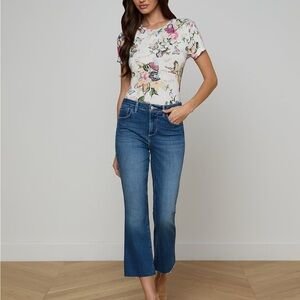 L’AGENCE NWOT Kendra Cropped Flare Jean Size 25
